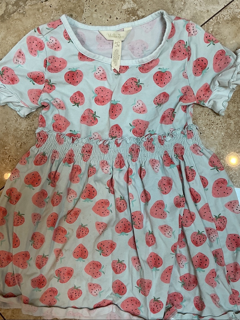 Matilda Jane Light Blue Strawberry Print Play Dress